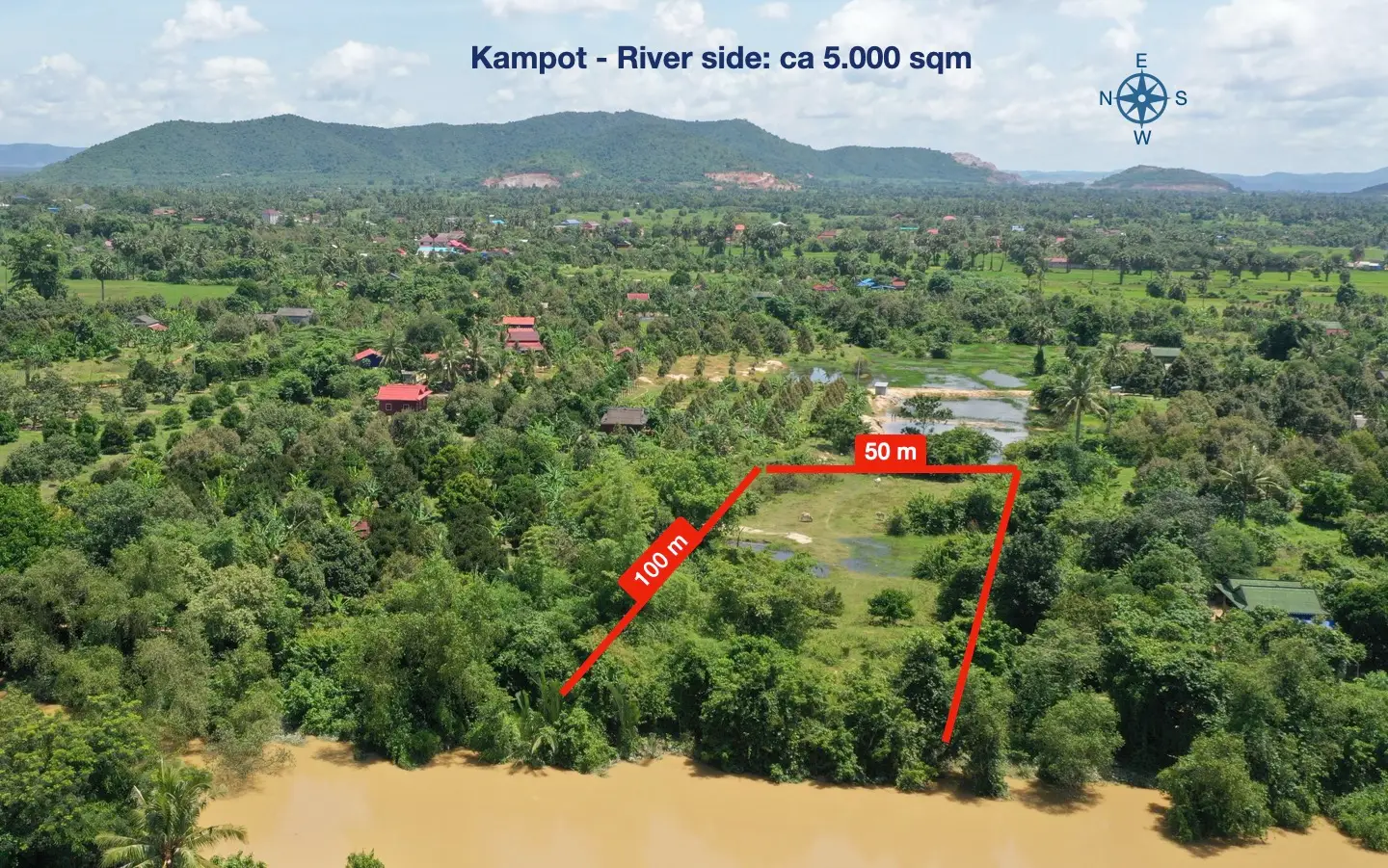 Kampot - Amazing River Side Land