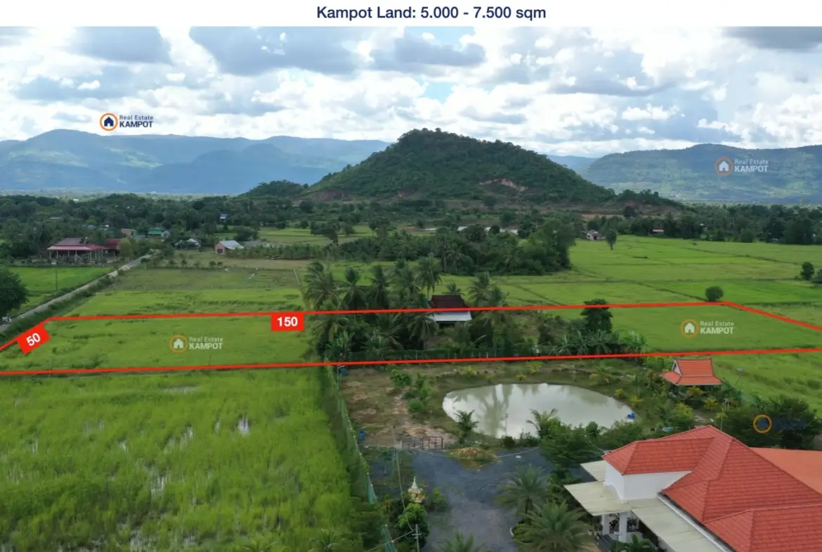 Kampot – Land for realize a dream: 5.000 – 7.500 sqm