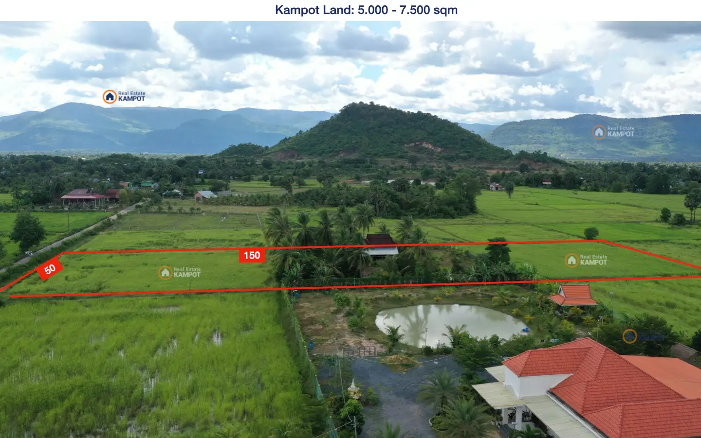 Kampot – Land for realize a dream: 5.000 – 7.500 sqm