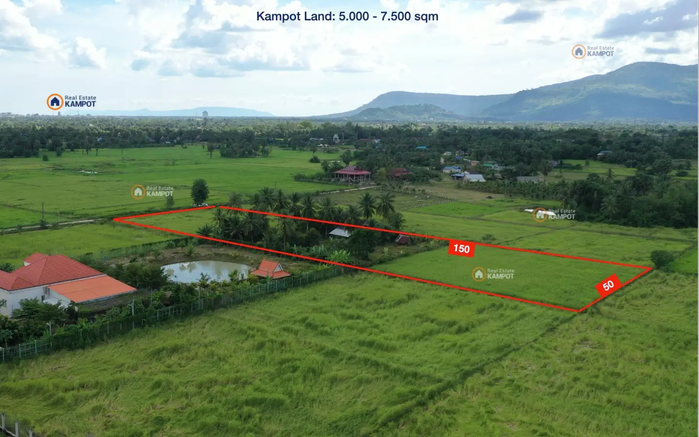 Kampot – Land for realize a dream: 5.000 – 7.500 sqm
