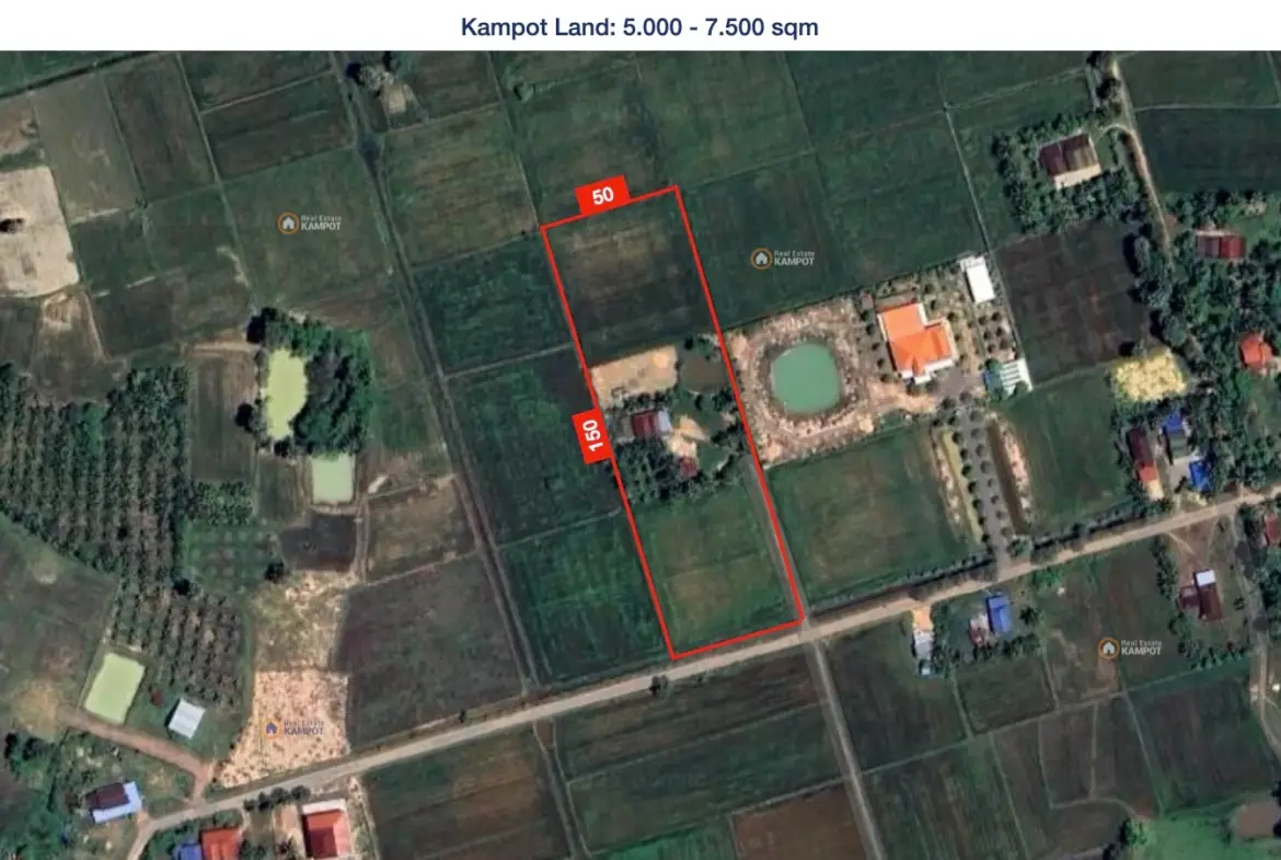 Kampot – Land for realize a dream: 5.000 – 7.500 sqm