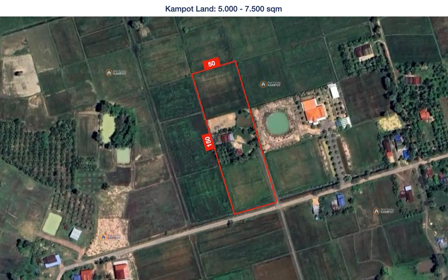 Kampot – Land for realize a dream: 5.000 – 7.500 sqm