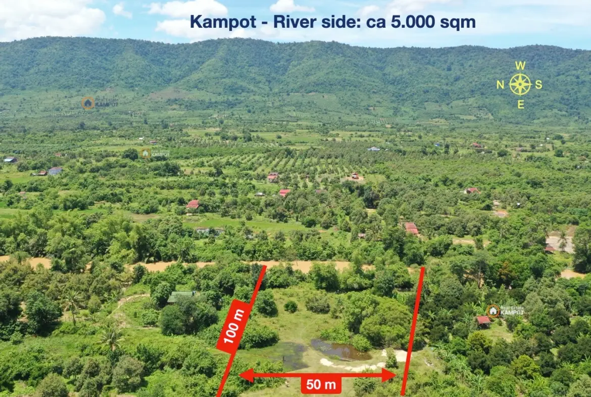Kampot - Amazing River Side Land