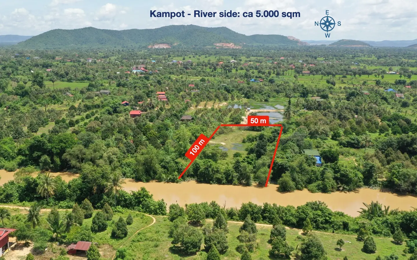 Kampot - Amazing River Side Land