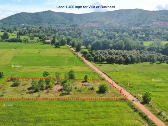 Kampot - Amazing 1.400 sqm land for home, villa or business