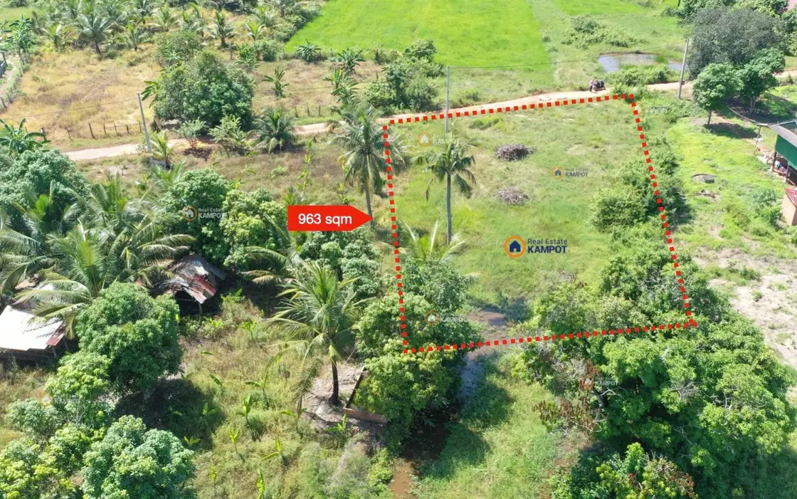 Kampot - 963 sqm amazing land with mountain view