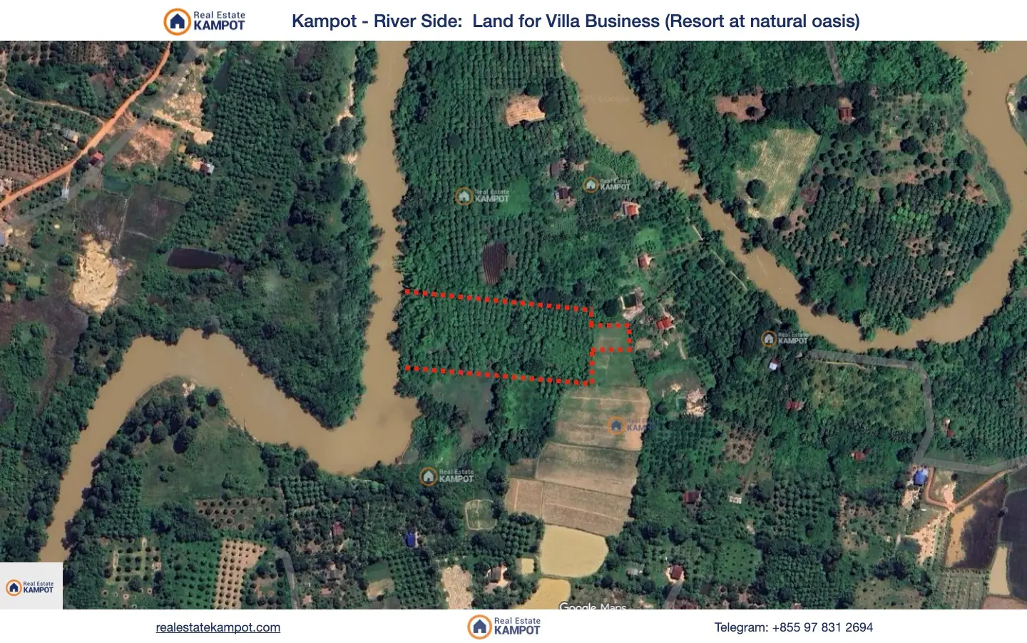 Kampot - River Land for natural Resort / Business