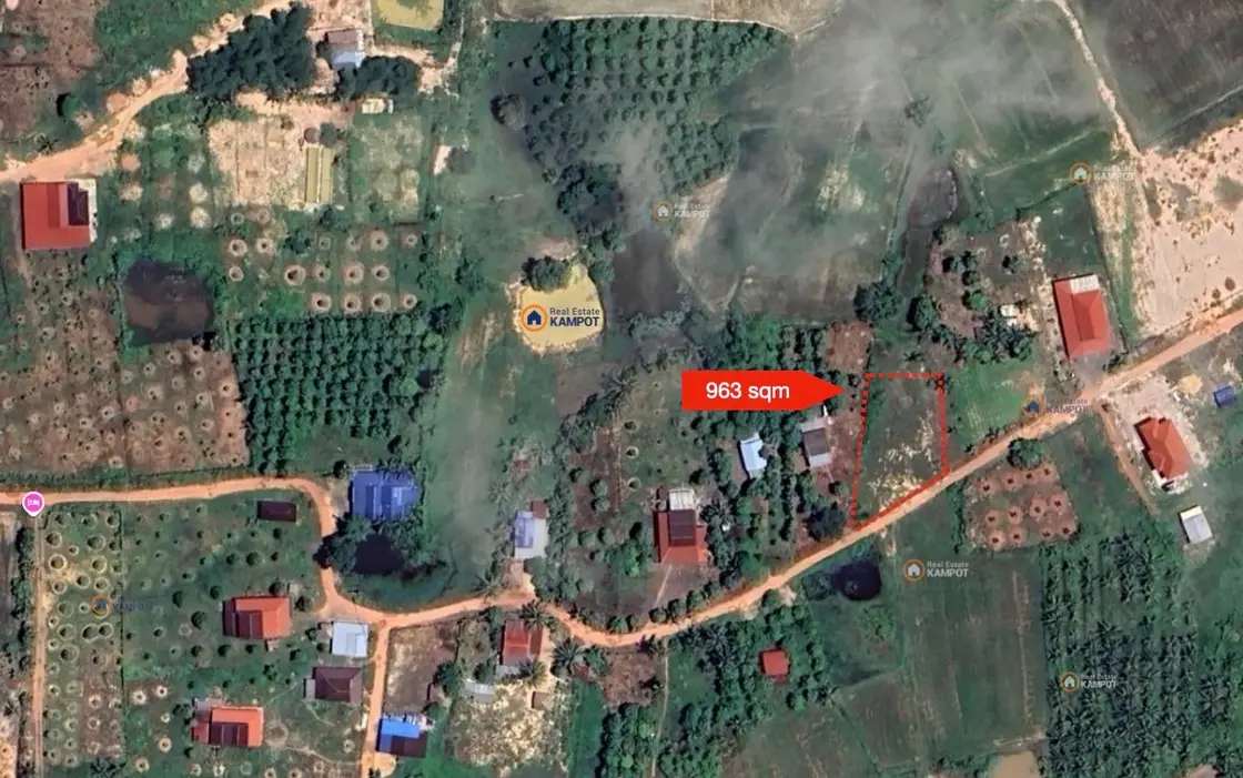 Kampot - 963 sqm amazing land with mountain view