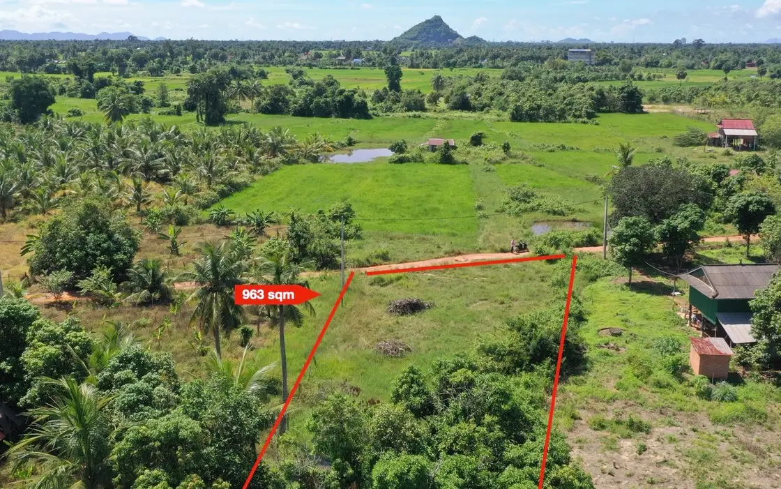 Kampot - 963 sqm amazing land with mountain view