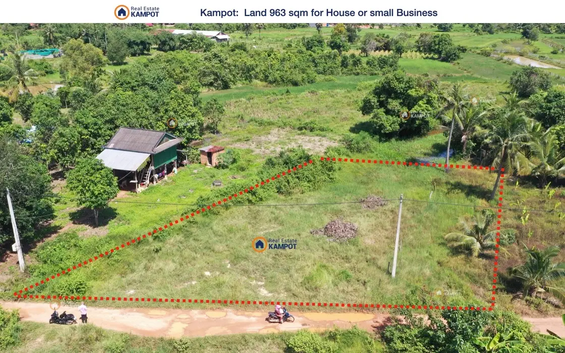 Kampot - 963 sqm amazing land with mountain view