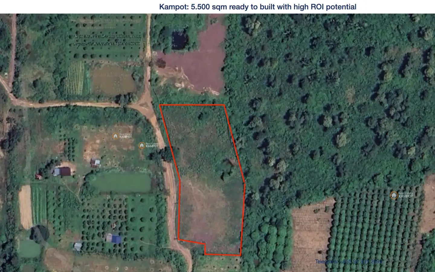 Kampot - 5.500 sqm - high investment potential