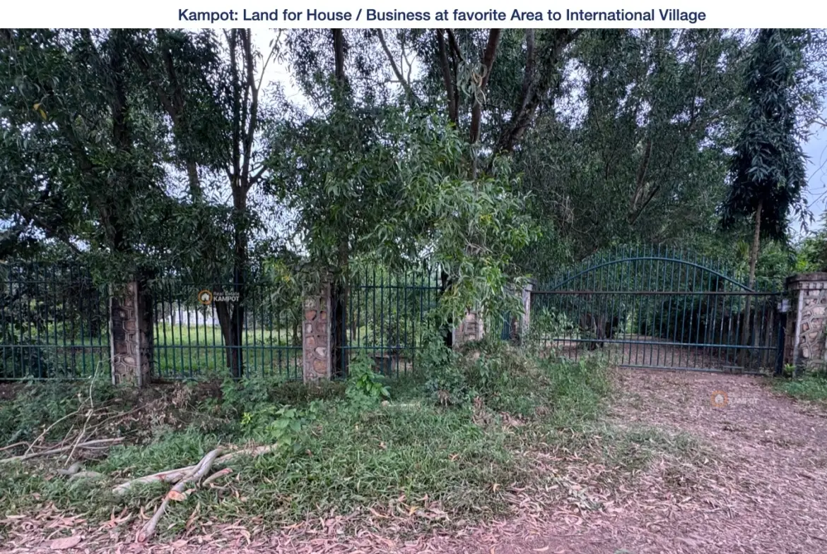 Kampot: 1.750 sqm at favorite Area to International Village