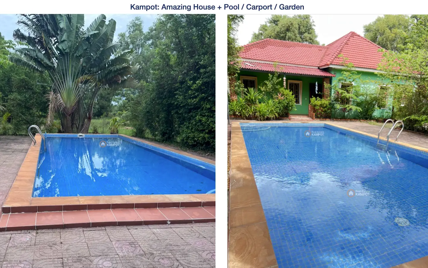 Kampot: Amazing House + Pool / Carport / Garden
