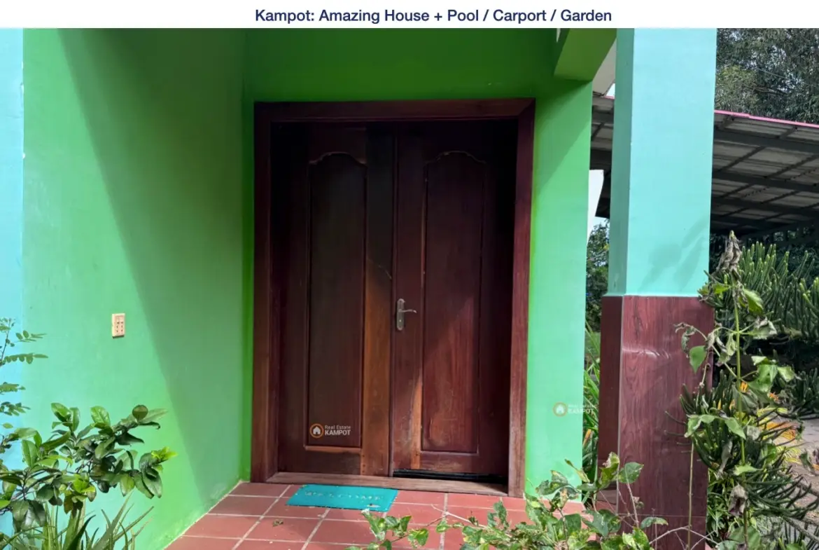 Kampot: Amazing House + Pool / Carport / Garden