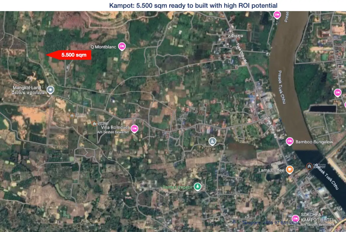 Kampot - 5.500 sqm - high investment potential
