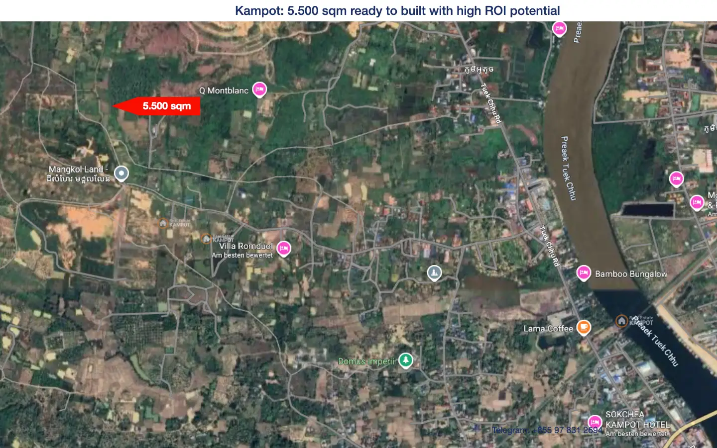 Kampot - 5.500 sqm - high investment potential