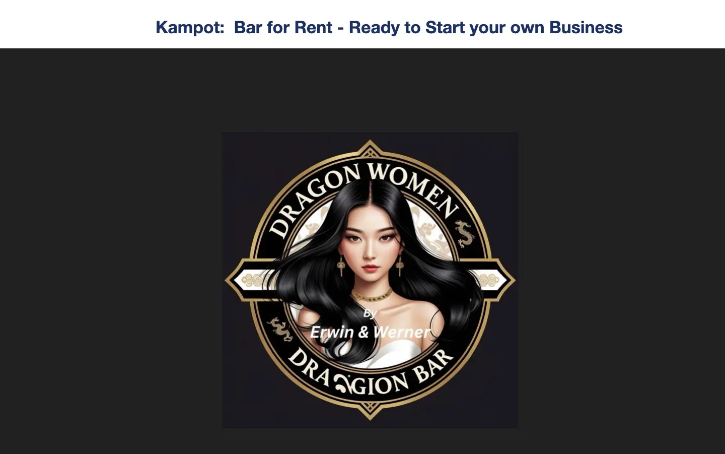 Kampot - ready to start a Bar