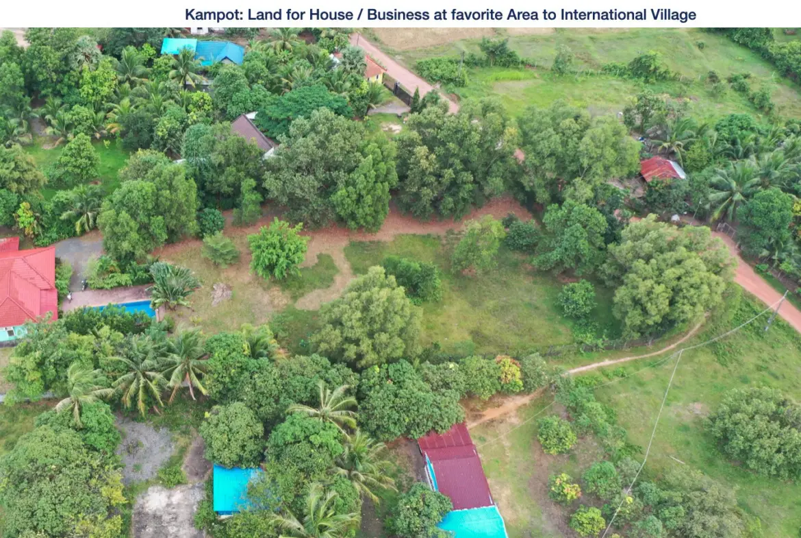 Kampot: 600 sqm Land at favorite Area to International Village