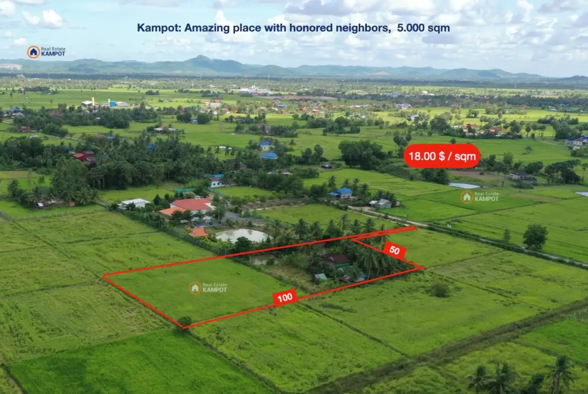 Kampot - Perfect place for your home, 5000 sqm