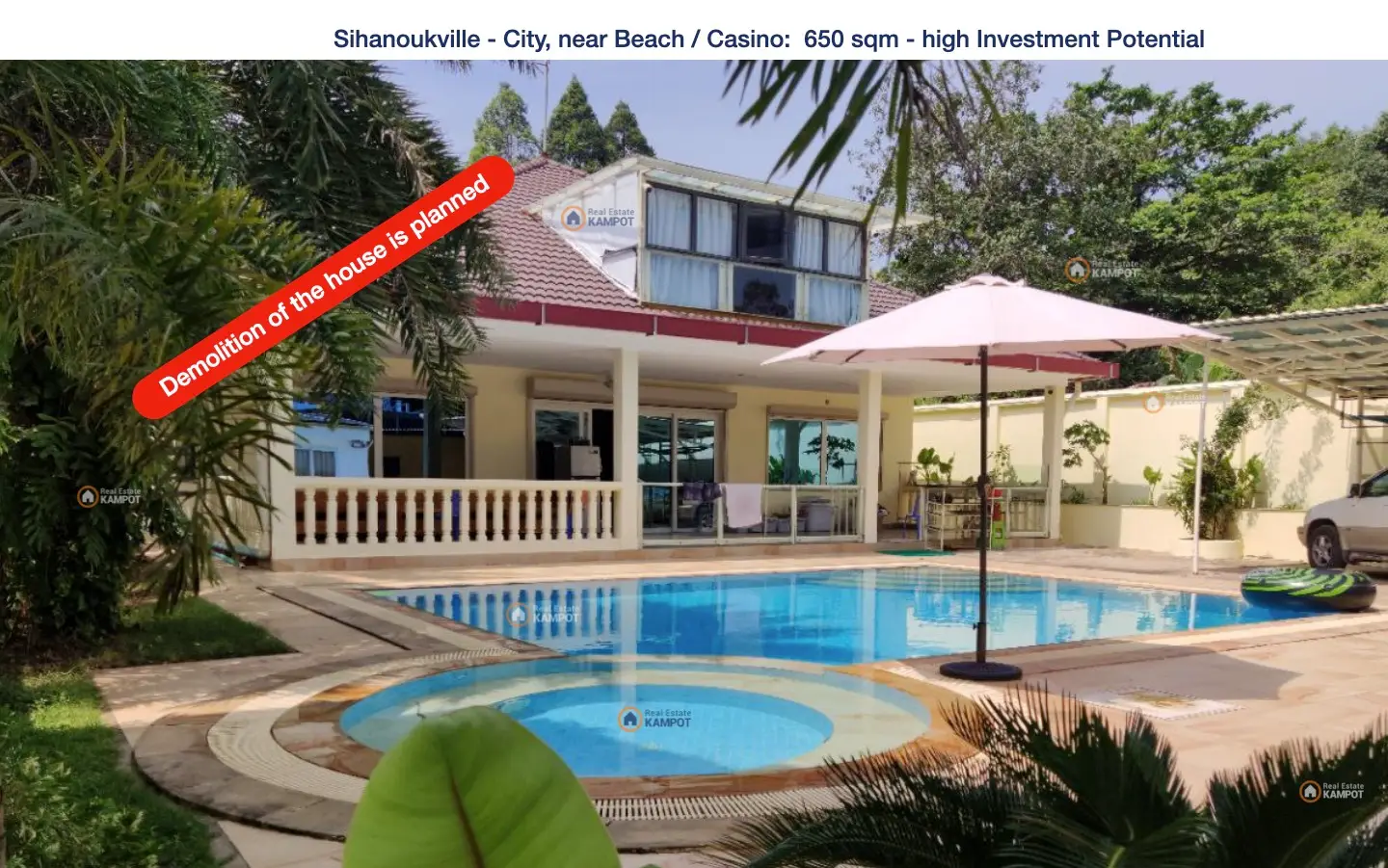 Sihanoukville City / near Beach / Casino: 650 sqm for House, Hotel or Guesthousereenshot Sihanoukville City / near Beach / Casino: 650 sqm for House, Hotel or Guesthouse