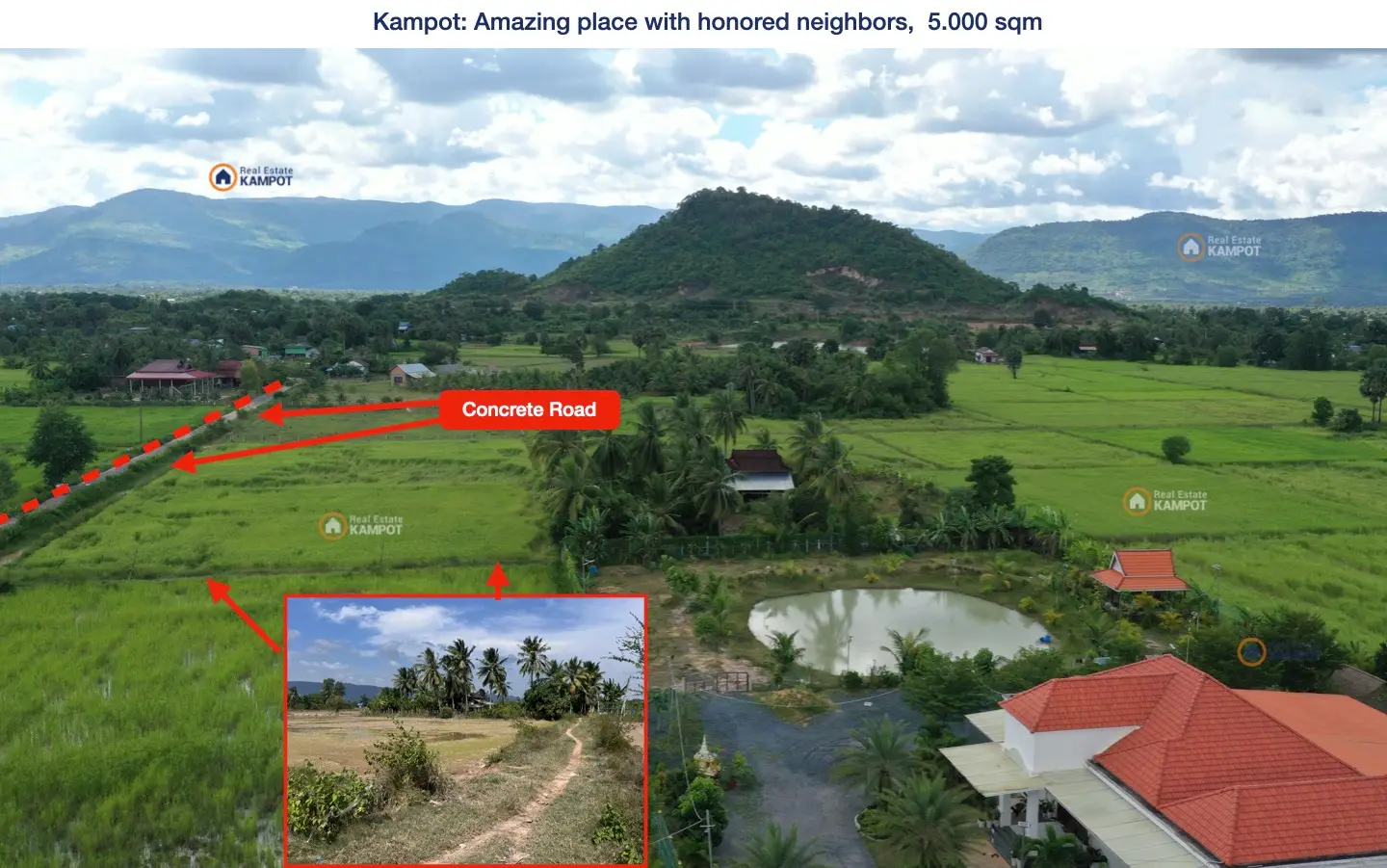 Kampot – Perfect place for your home, 5000 sqm Kampot - Perfect place for your home, 5000 sqm