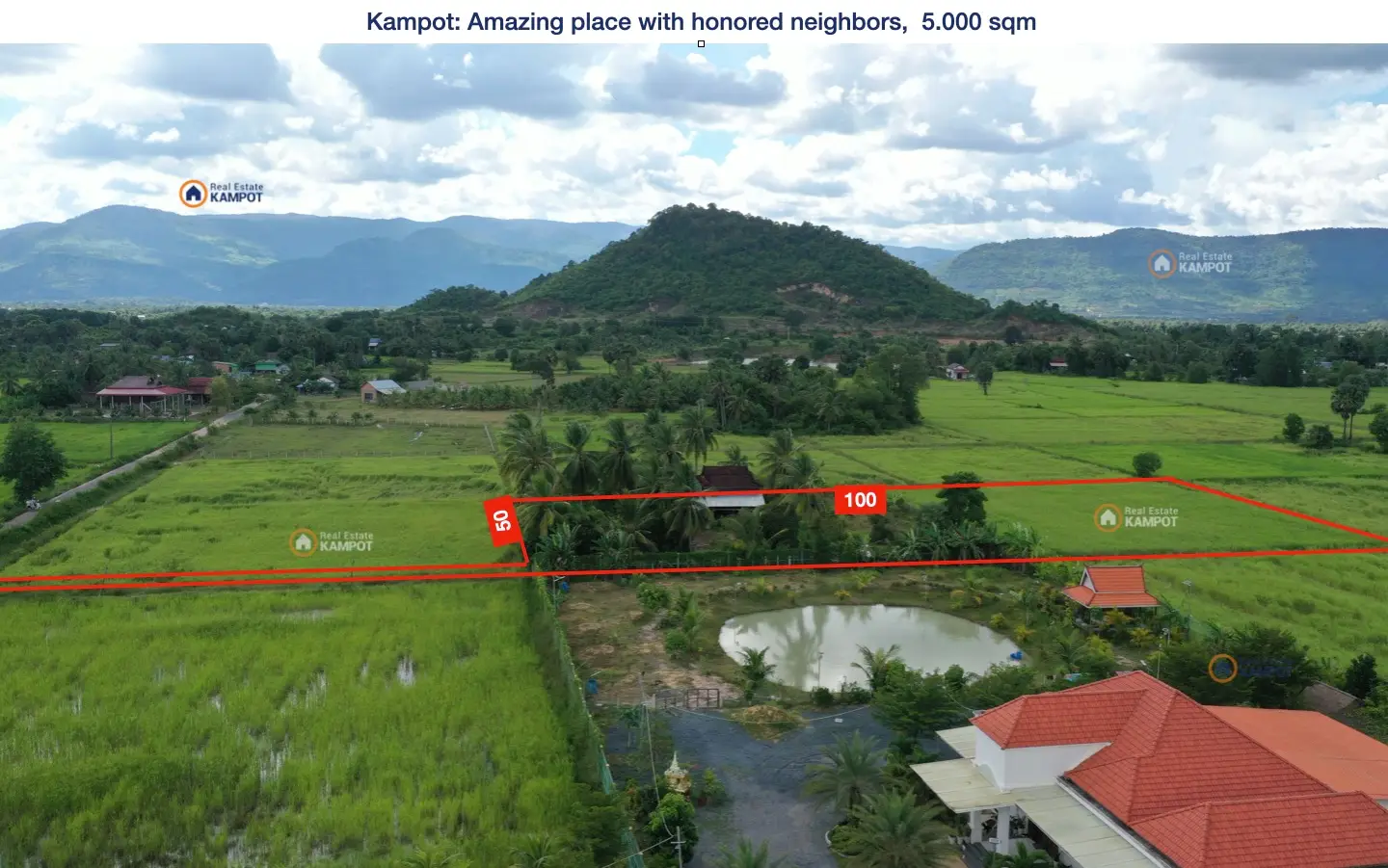 Kampot – Perfect place for your home, 5000 sqm Kampot - Perfect place for your home, 5000 sqm