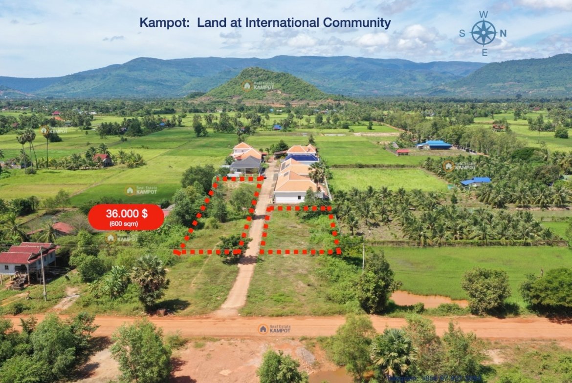 Kampot - Mountain View at International Community, full infrastructure