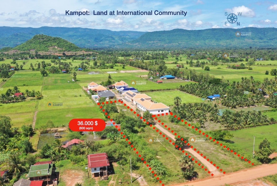 Kampot - Mountain View at International Community, full infrastructure